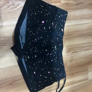 black splatter paint hard tail shorts